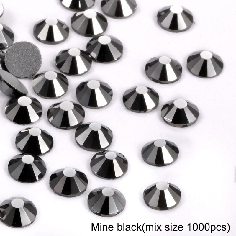 2020 New 1 Pack Flatback 3D Glass Swarovsky DIY Nails Rhinestones Art Decoration Shiny Crystal Stones Gems Manicure