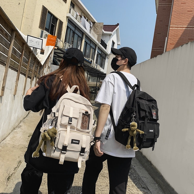 2023 Women School Backpack Black Nylon Bagpack  Female Anti Theft Rucksack Casual Lady Travel Backpacks Korean Back Pack Mochila