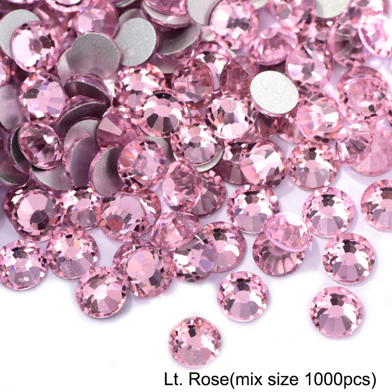 2020 New 1 Pack Flatback 3D Glass Swarovsky DIY Nails Rhinestones Art Decoration Shiny Crystal Stones Gems Manicure