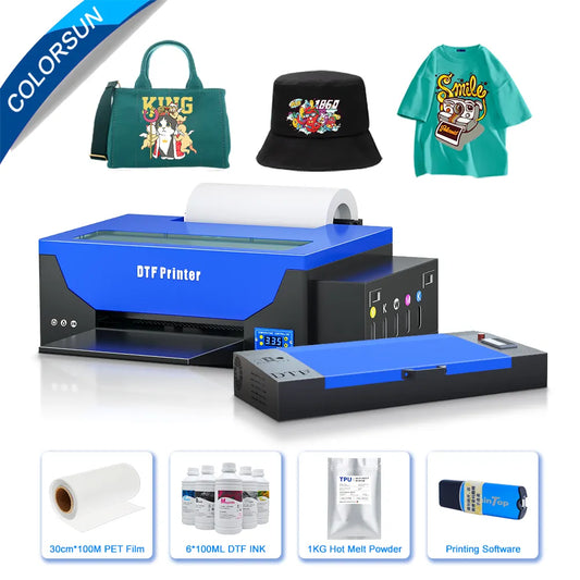 Colorsun DTF Printer A3/A4 L805 R1390 DTF Printing Machine Direct to Film Printer for T-shirt Hoodies Jeans shoes dtf printer a3