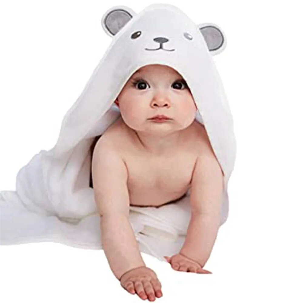 Unisex Baby Bathrobe Flannel Cloak Cartoon Boy Girl Ultra-Soft Hooded Spa Robe Bath Towel Newborn  Cover-Up Baby Shower Gift