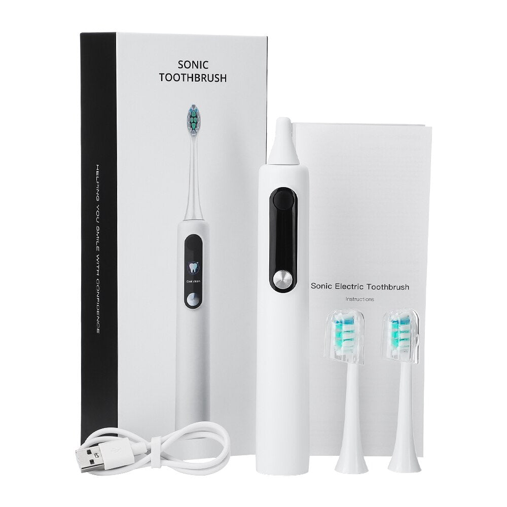Smart Electric Sonic Toothbrush Portable Wireless Teeth Cleaning Device Adult Toothbrush DIY Cleaning Mode Teeth Whitening