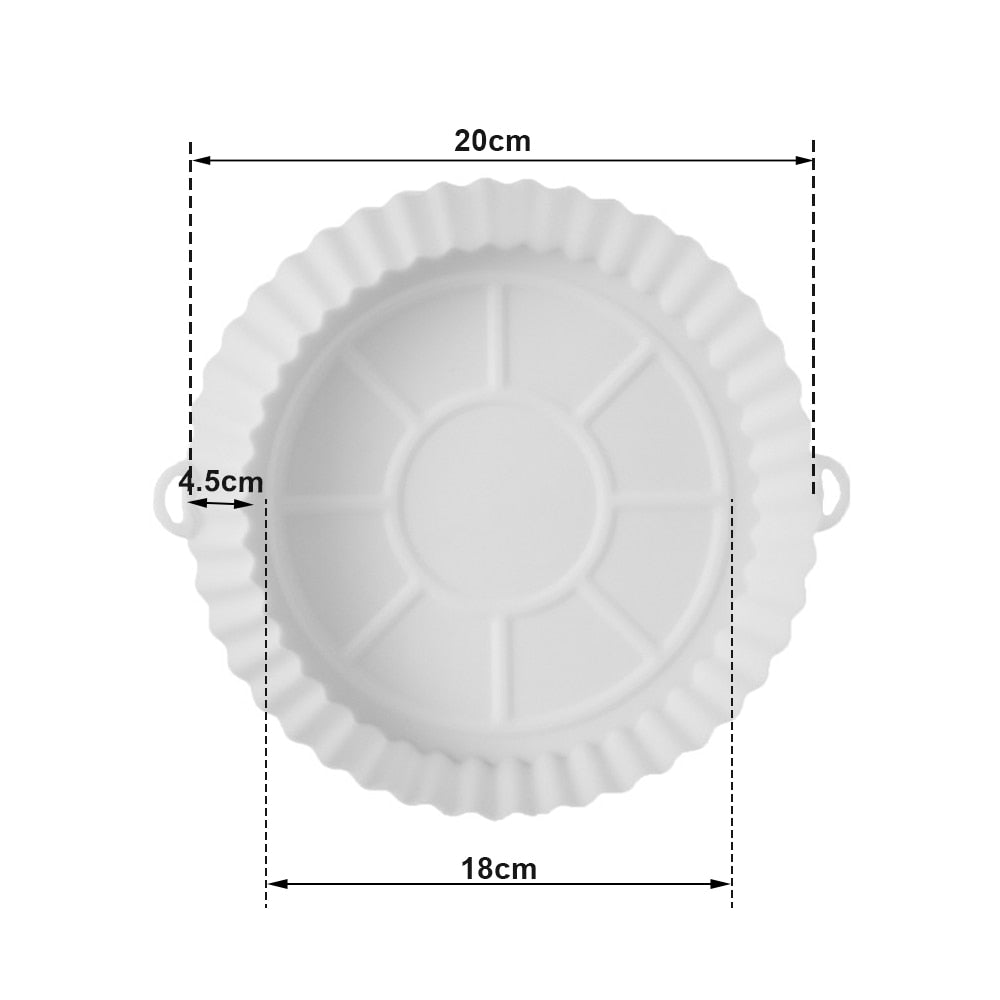 Air Fryer Silicone Nonstick Pans Airfryer Accessories Reusable Baking Dishes Baking Basket Baking Tool Tray Silicone Pad Pan