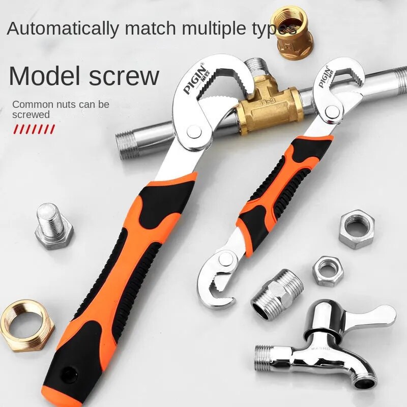 Universal Wrench Tool Set Multi-Functional Universal Open Adjustable Wrench Nipper for Pipe