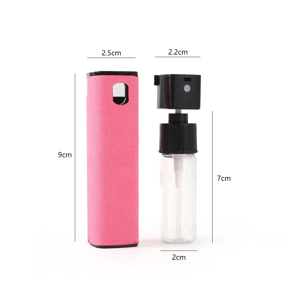 Multifunctional 2 in 1 Phone Screen Cleaning Spray Bottle With Polishing Cloth Touch Screen Cleaning Tool For Apple iPhone iPad
