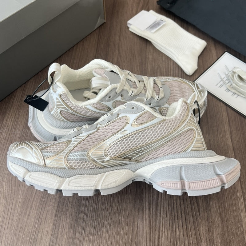 Paris Runner Chunky Phantom Retro Daddy Platform Triple S Mesh Comfortable Nylon Trainers Sneaker Casual Travel Shoes