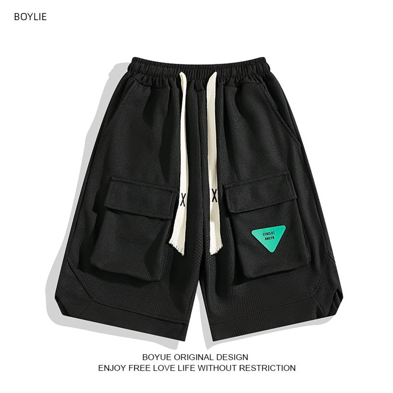 Trendy Boyue Casual Waffle Chic Cargo Shorts