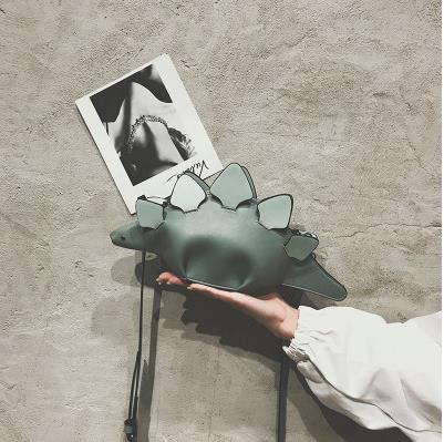 Bolsa de ombro feminina em couro PU, estilo dinossauro, bolsas e bolsas, pequena bolsa tiracolo casual para animais