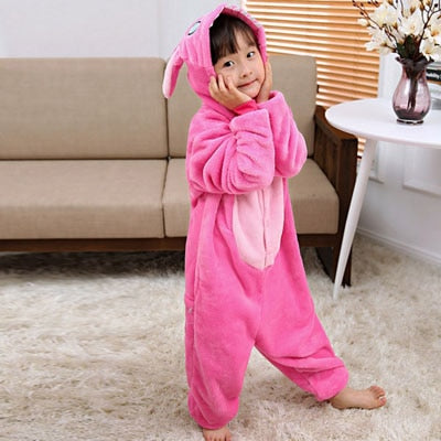Unicorn Pajamas Onesie Kids Kigurumi Pyjama Panda Licorne Stitch Pijama Boy Girl Flannel Pajama Christmas Party Cosplay Clothes