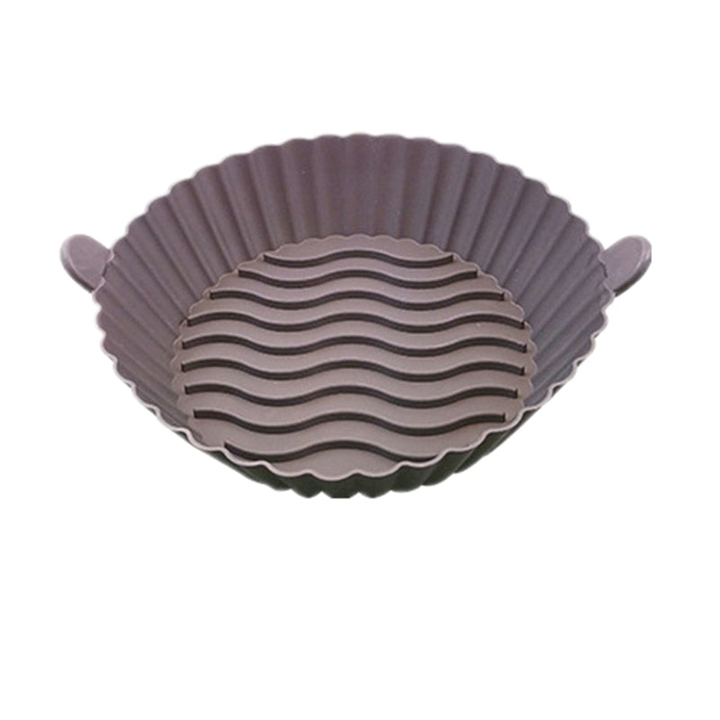 Air Fryer Silicone Nonstick Pans Airfryer Accessories Reusable Baking Dishes Baking Basket Baking Tool Tray Silicone Pad Pan