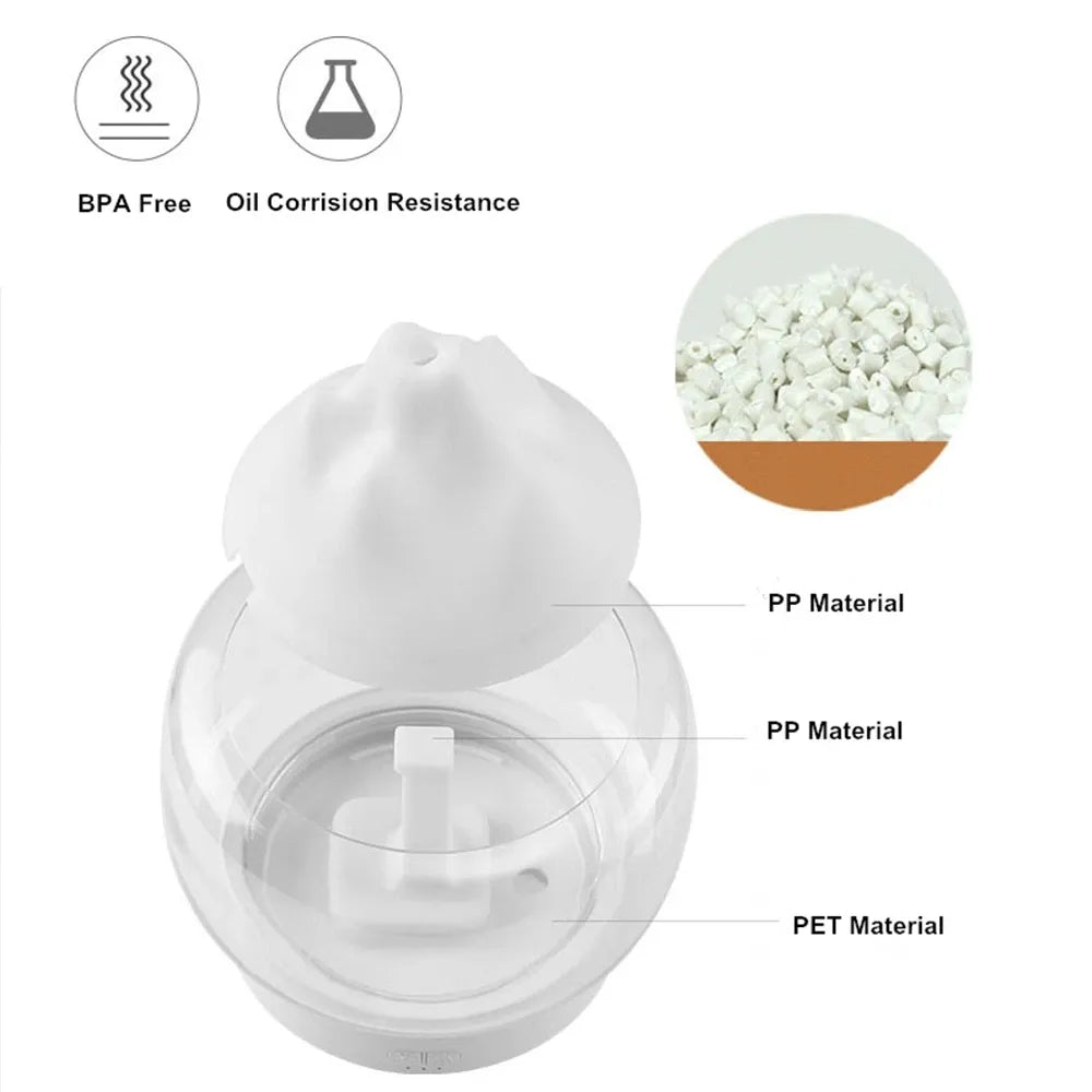 BPA Free Aroma Diffuser 400ML Moutain View Essential Oil Aromatherapy Difusor With Warm and Color LED Lamp Humidificador