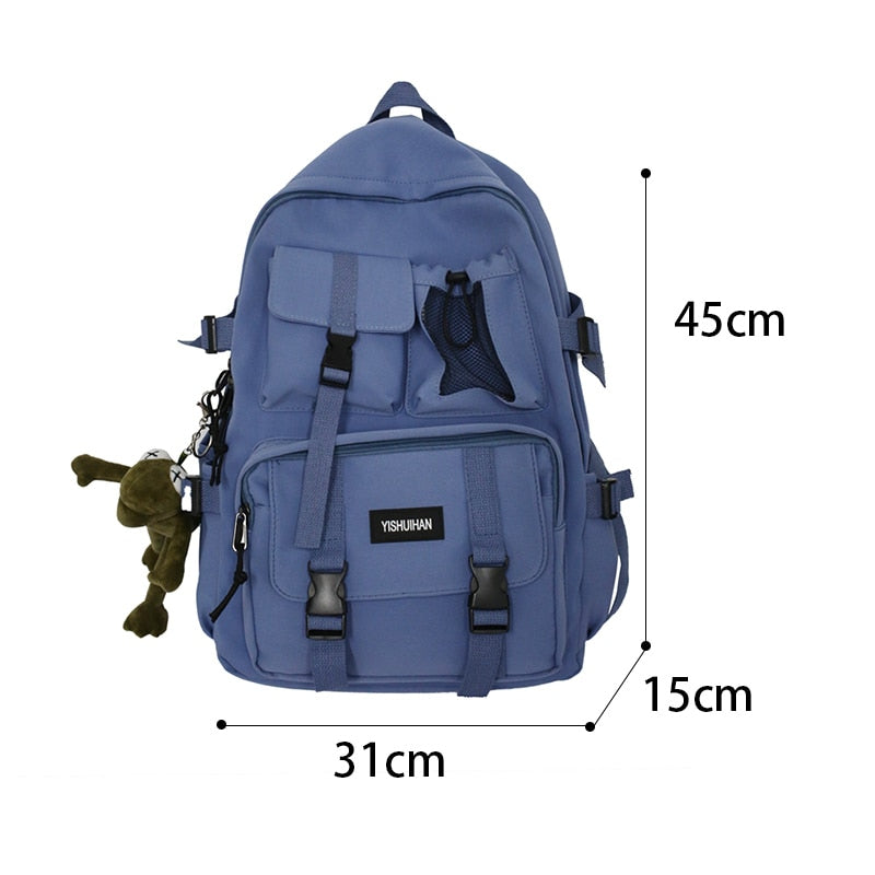 2023 Women School Backpack Black Nylon Bagpack  Female Anti Theft Rucksack Casual Lady Travel Backpacks Korean Back Pack Mochila