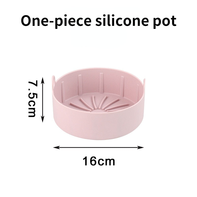 Air Fryer Silicone Nonstick Pans Airfryer Accessories Reusable Baking Dishes Baking Basket Baking Tool Tray Silicone Pad Pan