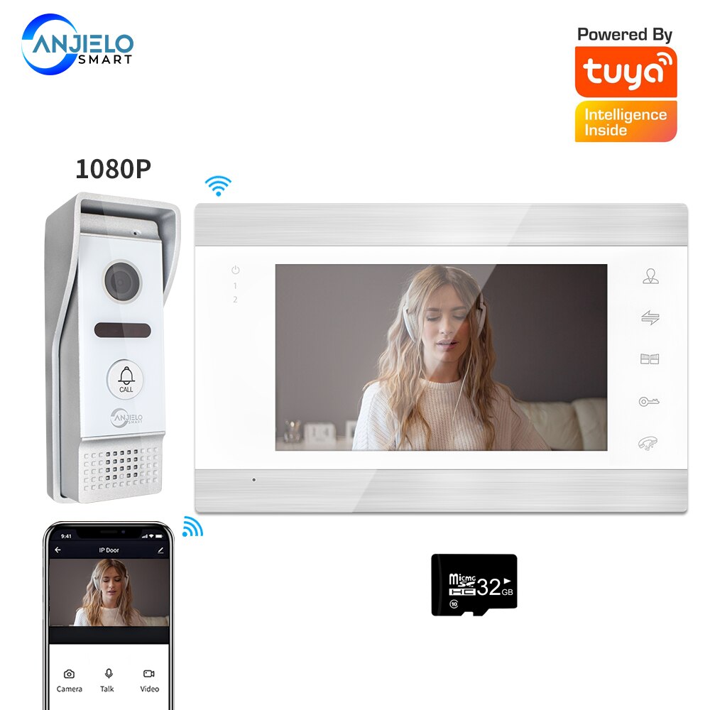 Tuya Video Intercom For Home Doorbell Wifi Video Door Entry Tuya App Remote Control Unlock Smart Home Video Door Phone Intercom