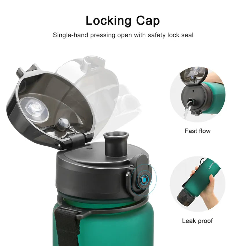 Hot 500/1000ML Sport Water Bottle Free Shipping Shaker Outdoor Travel Portable Leakproof Drinkware Plastic Drink Bottle BPA Free