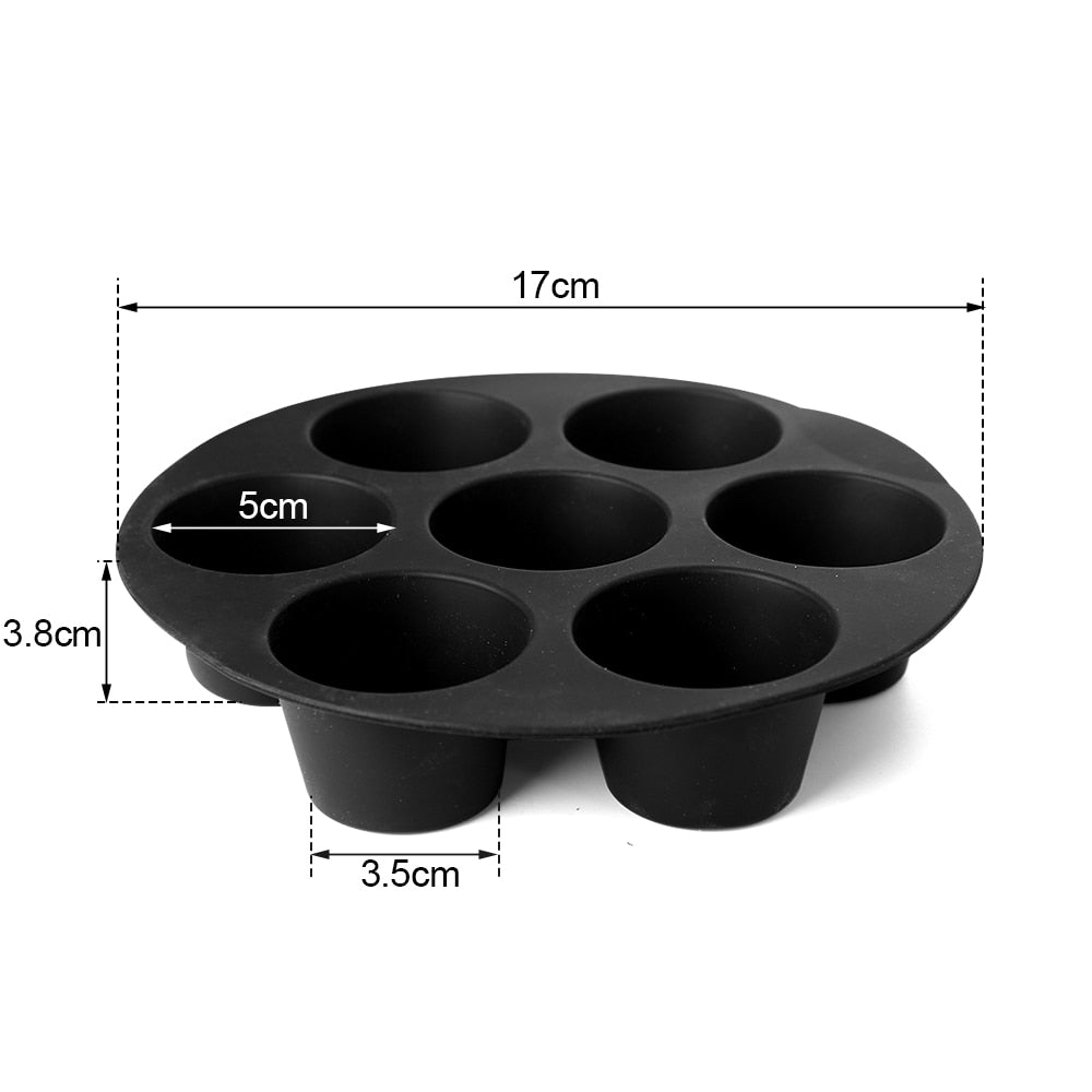 Air Fryer Silicone Nonstick Pans Airfryer Accessories Reusable Baking Dishes Baking Basket Baking Tool Tray Silicone Pad Pan