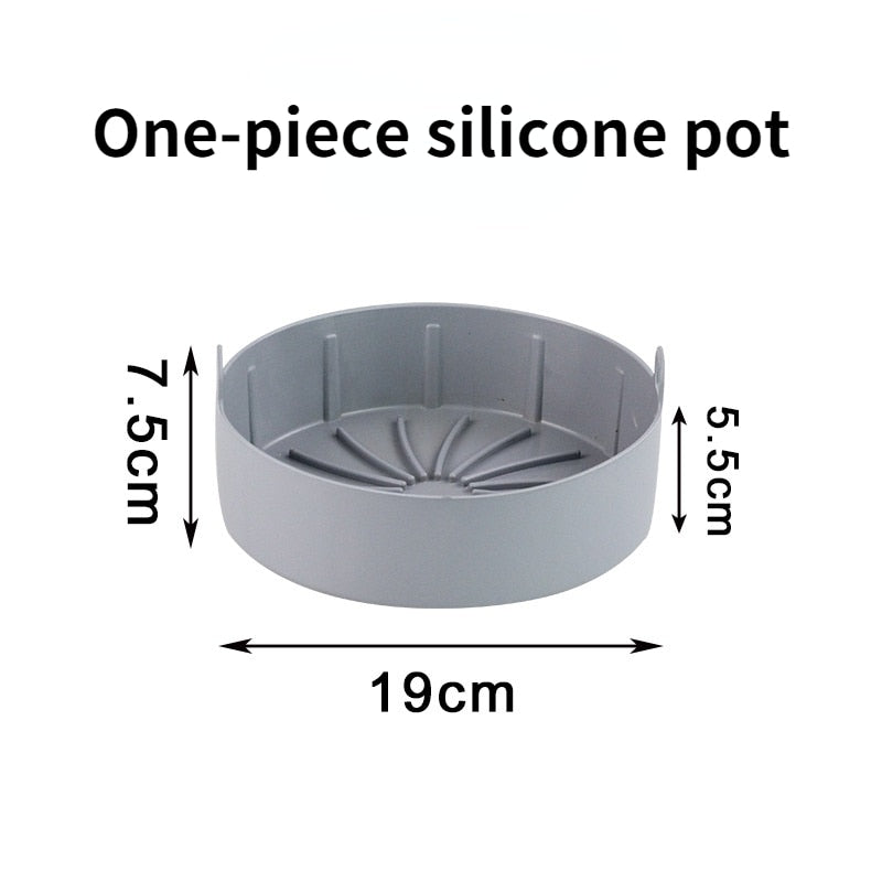 Air Fryer Silicone Nonstick Pans Airfryer Accessories Reusable Baking Dishes Baking Basket Baking Tool Tray Silicone Pad Pan