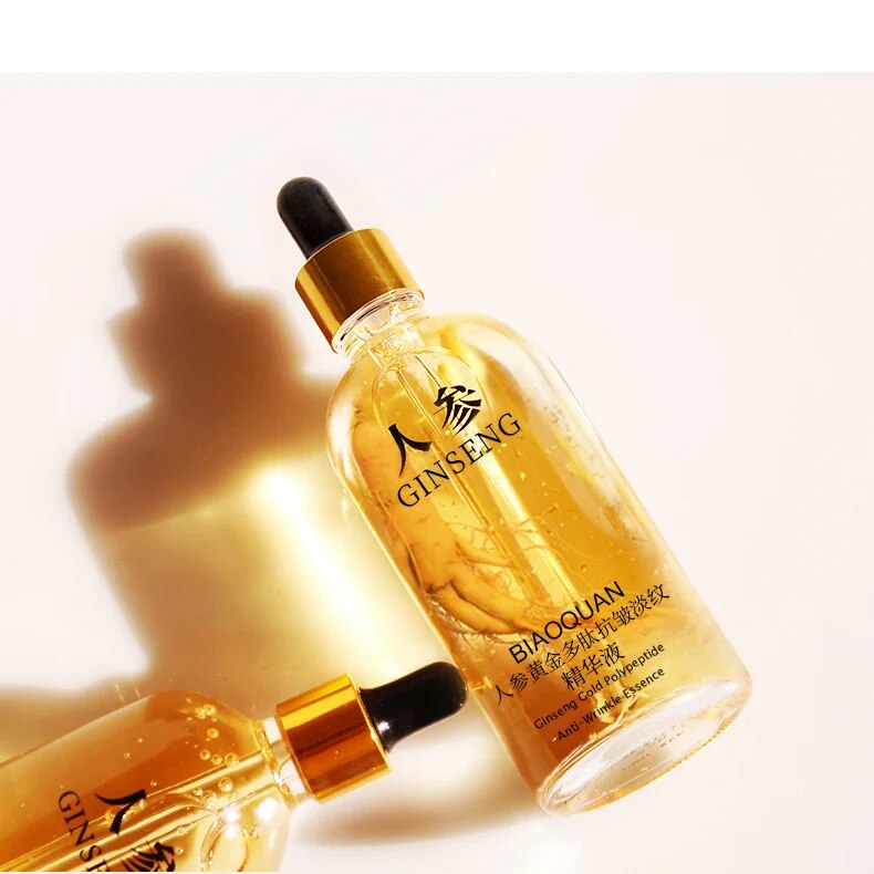 Gold Ginseng Face Essence Polypeptide Anti-wrinkle Lightning Moisturizing Niacinamide Facial Serum for Skin Care Products 100ml