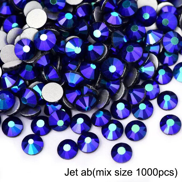 2020 New 1 Pack Flatback 3D Glass Swarovsky DIY Nails Rhinestones Art Decoration Shiny Crystal Stones Gems Manicure