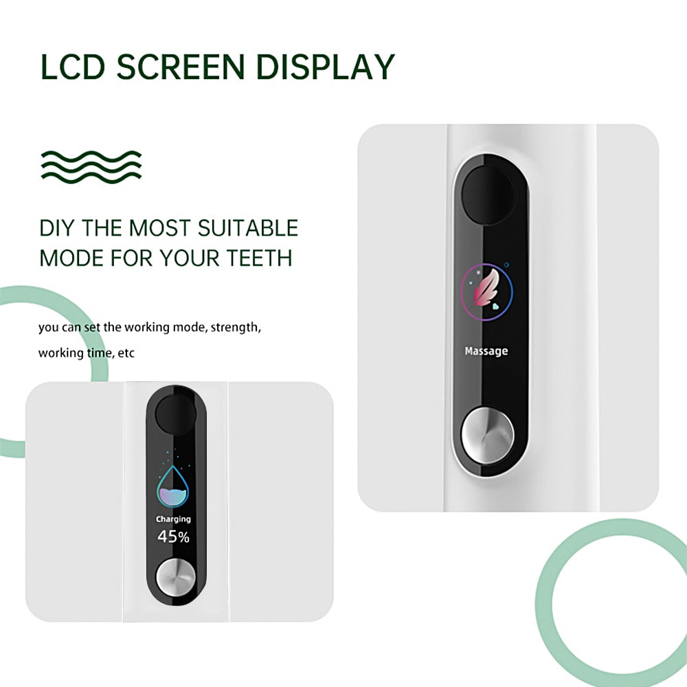 Smart Electric Sonic Toothbrush Portable Wireless Teeth Cleaning Device Adult Toothbrush DIY Cleaning Mode Teeth Whitening