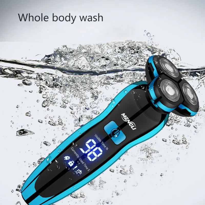 Fast Shipping Electric Razor Electric Shaver Hair Cutting Shaving Machine for Men Clipper Rotary Beard Trimmer 100% Waterproof