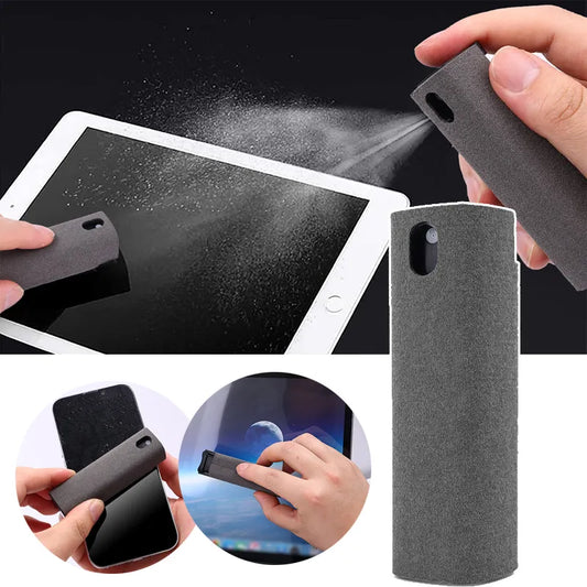 2 In1 Portable Cleaner Spray Bottle For Phone Laptop PC Tablet Camera Screen Universal Multifunction Dust Removal Clean Set