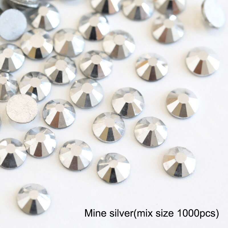 2020 New 1 Pack Flatback 3D Glass Swarovsky DIY Nails Rhinestones Art Decoration Shiny Crystal Stones Gems Manicure