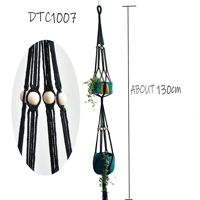 Handmade macrame plant hanger plant  holder pot hanger pot tray for wall decoration balcony flower pot  hanger