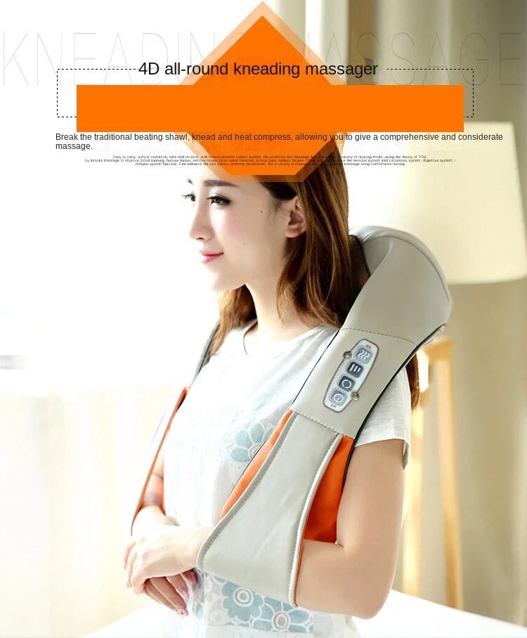 Home Car Electrical Body Massager Relaxation Massage U Shape Neck Back Shoulder Shiatsu Infrared 3D Kneading Massager