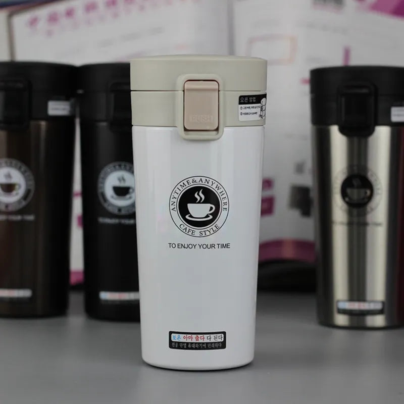HOT Premium Travel Coffee Mug Stainless Steel Thermos Tumbler Cups Vacuum Flask thermo Water Bottle Tea Mug Thermocup