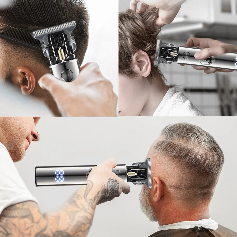 2023 T9 Hair Trimmer Barber Hair Clipper Cordless Hair Cutting Machine Beard Trimmer Shaving Machine Men Electric Shaver Razor