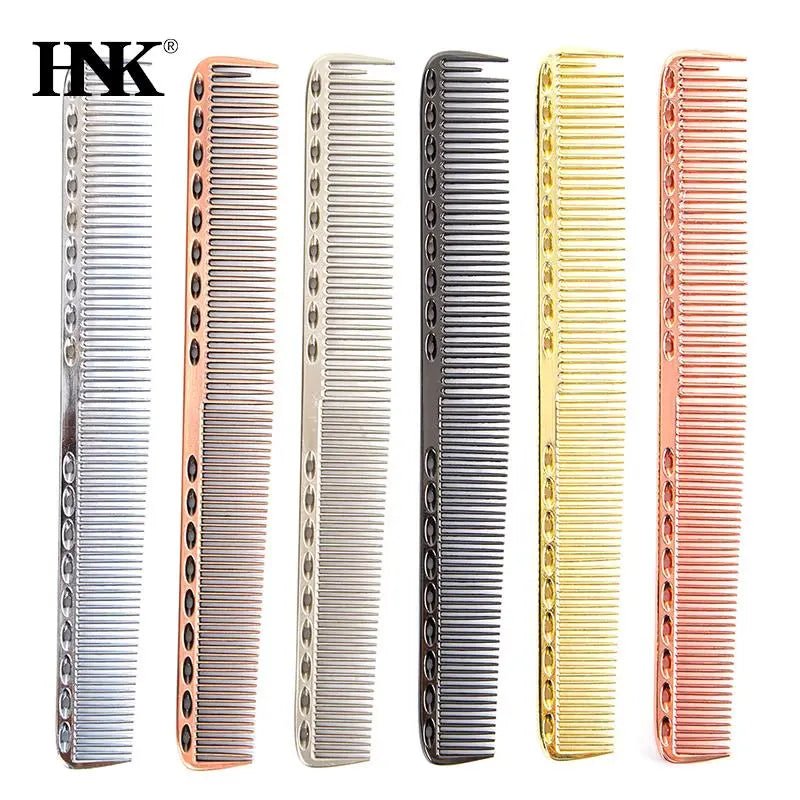 Aluminum Metal Anti-static Hairdressing Combs Hair Cutting Salon Hair Brush Metal Combs Barber Tools Salon Accessaries