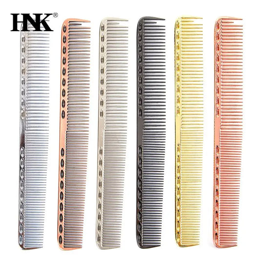 Aluminum Metal Anti-static Hairdressing Combs Hair Cutting Salon Hair Brush Metal Combs Barber Tools Salon Accessaries