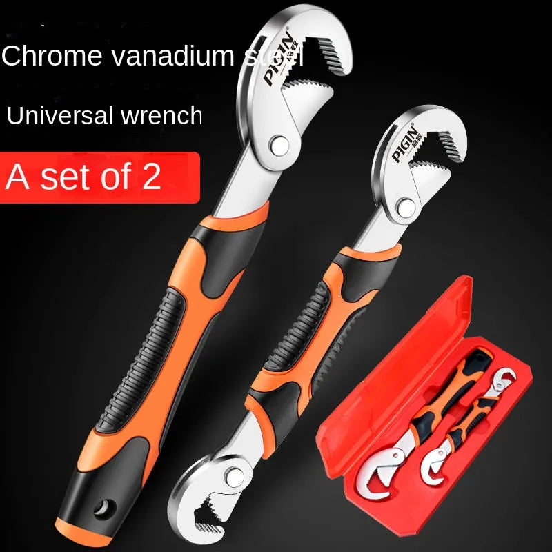 Universal Wrench Tool Set Multi-Functional Universal Open Adjustable Wrench Nipper for Pipe