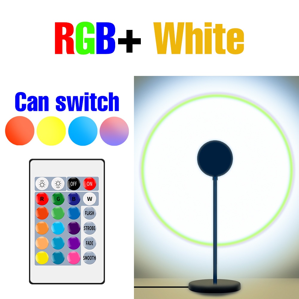 LED Projection Lamp Sunset Light Night LED Sunset Bulb Color Lamp 5V USB Rainbow Lamp Desk LED Decoration Atmosphere Lighting