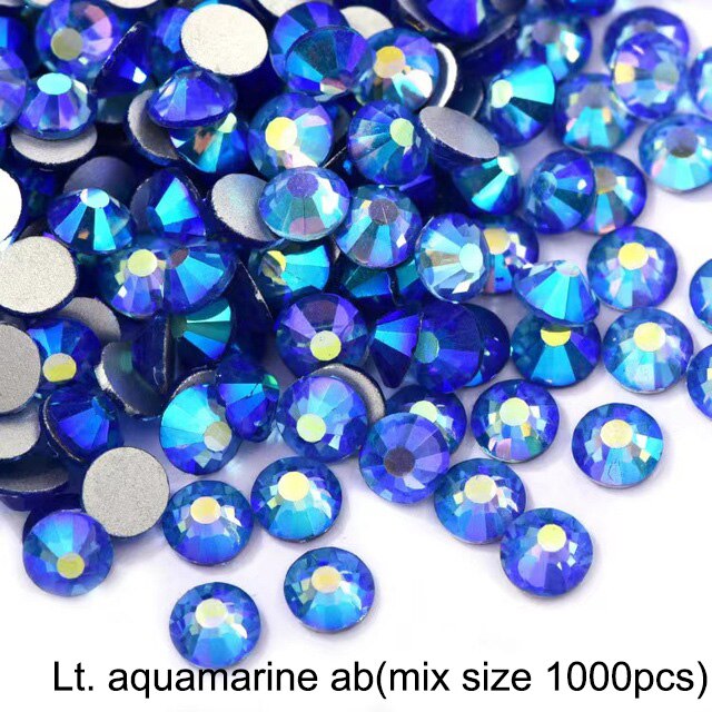 2020 New 1 Pack Flatback 3D Glass Swarovsky DIY Nails Rhinestones Art Decoration Shiny Crystal Stones Gems Manicure
