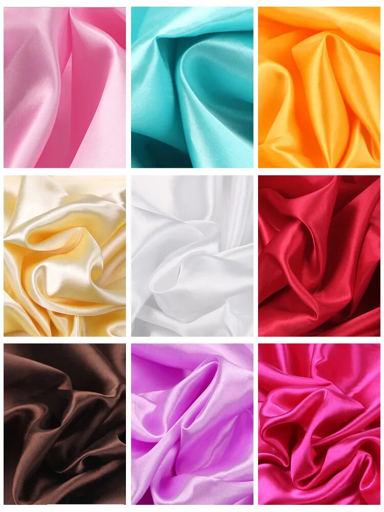 Satin Fabric Eight-heddle Imitation Silk Cloth 17 Colors Gift Box Lining Background Cloth Handmade DIY Accessories