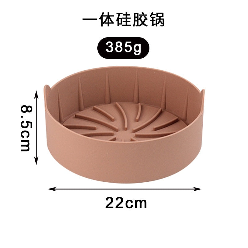 Silicone Pot for Airfryer Reusable Air Fryer Accessories Baking Basket Pizza Plate Grill Pot Kitchen Cake Cooking Baking Tools