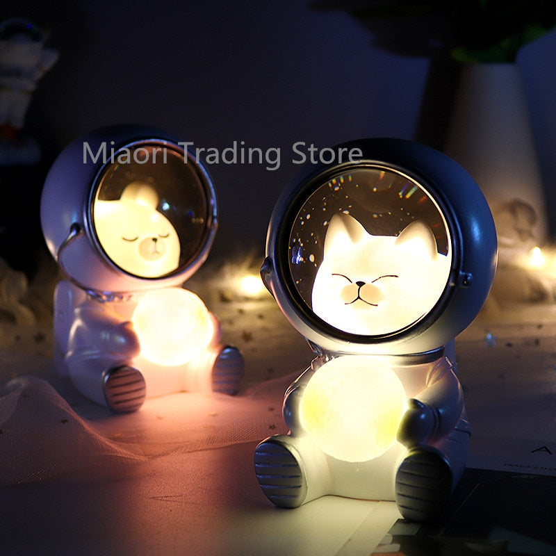 Galaxy Guardian LED Night Light Nursery Moon Lamps Astronaut Table Decorative Lights Baby Kids Toys Birthday Gift Drop Shipping