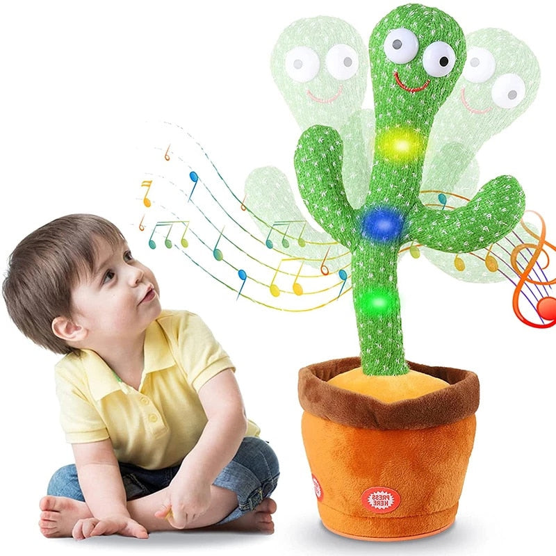 Funny Dancing Cactus Electric Plush Toy 120 Songs Singing Cactus Stuffed Toy Repeat What You Said Childhood Education Doll Gift