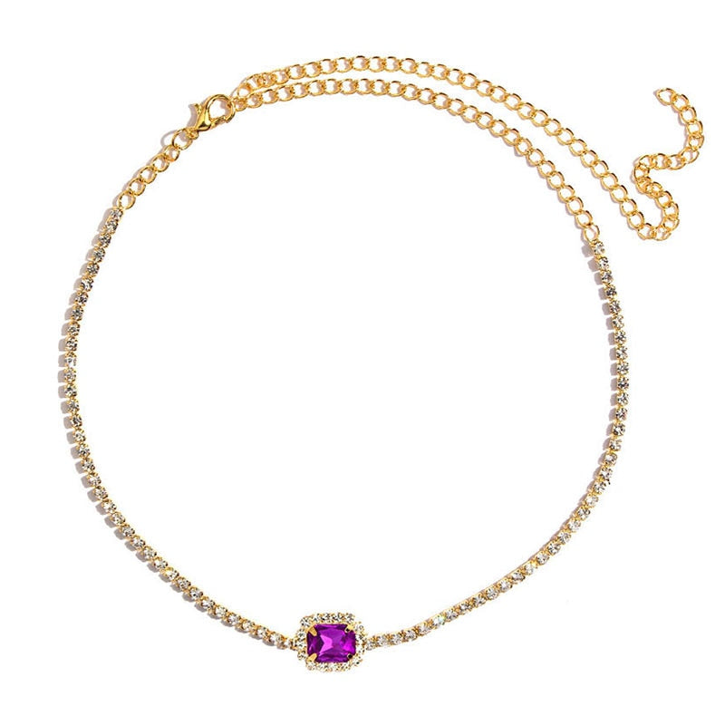 Kasajewel Gold Silver Color Butterfly Pendant Necklace Female Shiny Crystal Clavicle Chain Fashion New Design Jewelry Party Gift