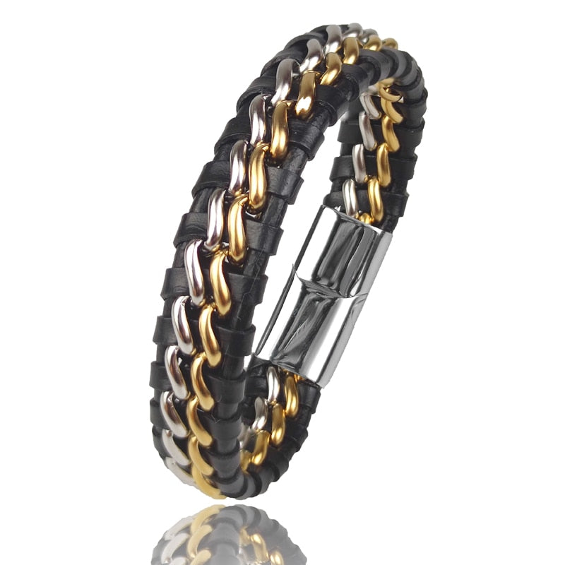 Viking Golden Bts Couple Braclet on Hand Bracelets For Women Stainless Steel Boho Men's Chain Hard Bracelets Jewelry Wholesale