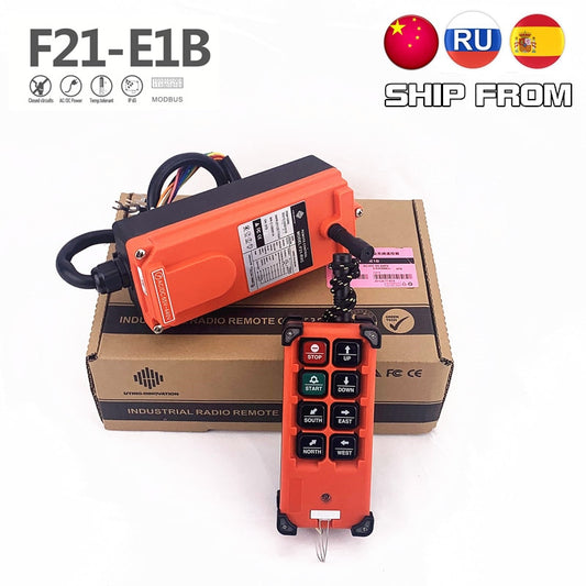 LF RF Free Shipping 220V 380V 110V 12V 24V 18-65V 65-440V Industrial Telecrane Uting Remote Control Switch F21-E1B Hoist Crane