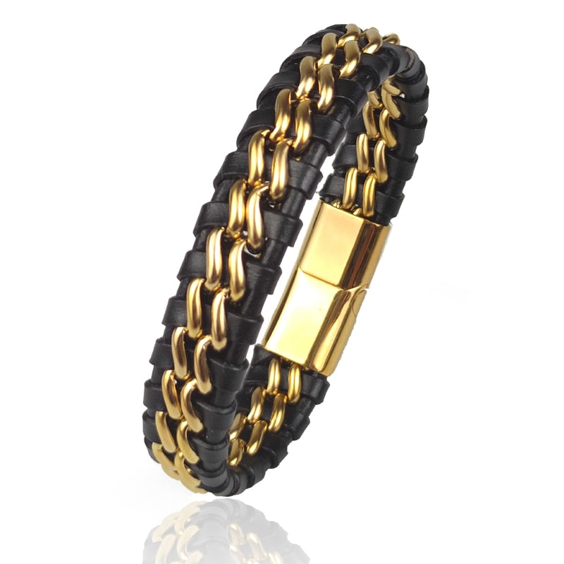 Viking Golden Bts Couple Braclet on Hand Bracelets For Women Stainless Steel Boho Men's Chain Hard Bracelets Jewelry Wholesale
