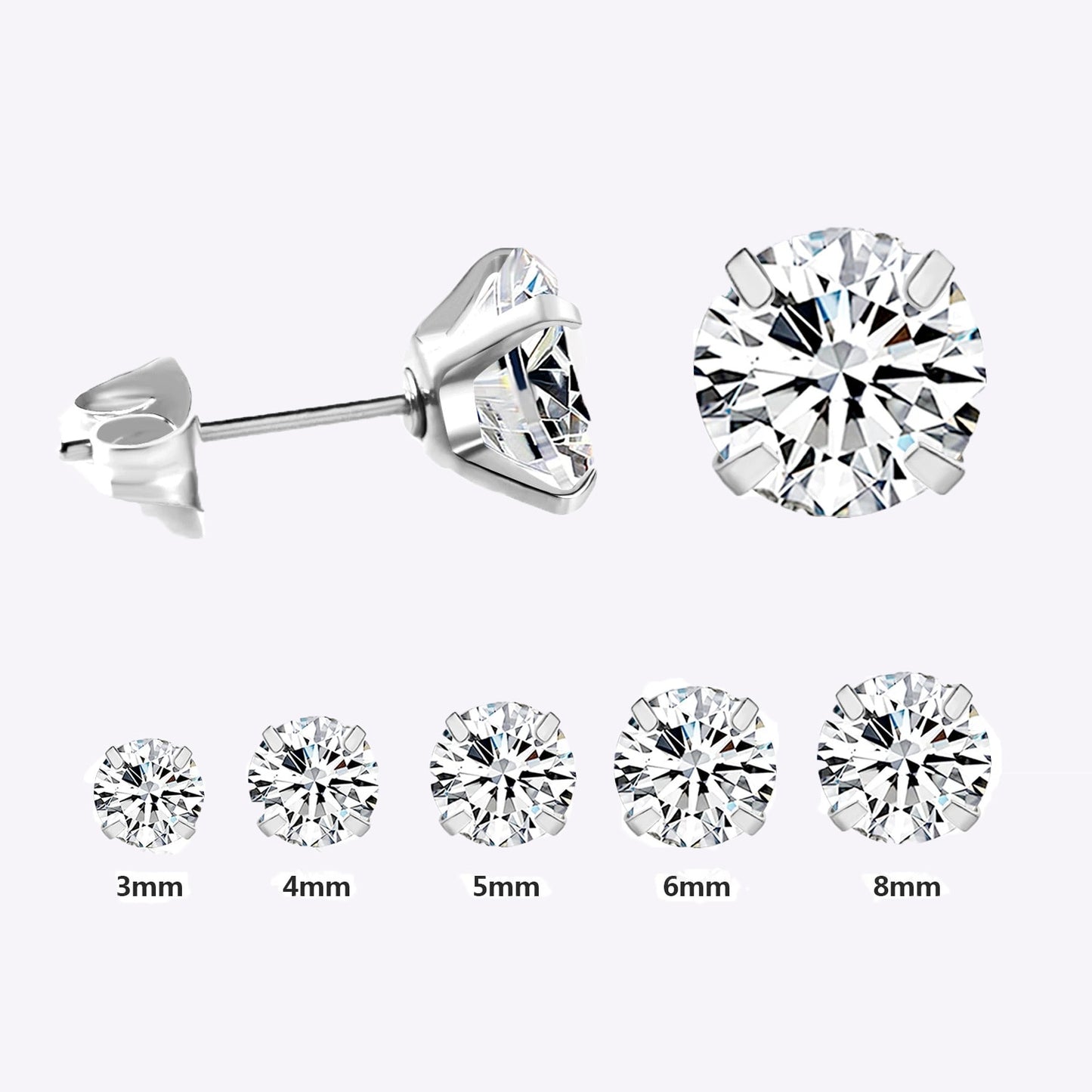 2022 Crystal Earrings for Women Round Gold Silver color Zircon Fashion Jewelry accessories brinco Gift Wholesale