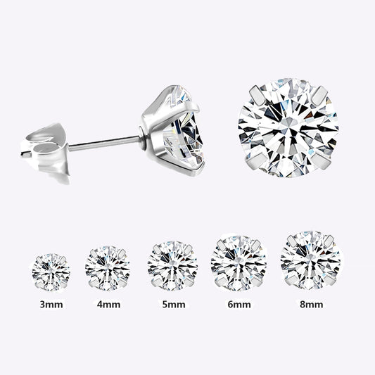 2022 Crystal Earrings for Women Round Gold Silver color Zircon Fashion Jewelry accessories brinco Gift Wholesale