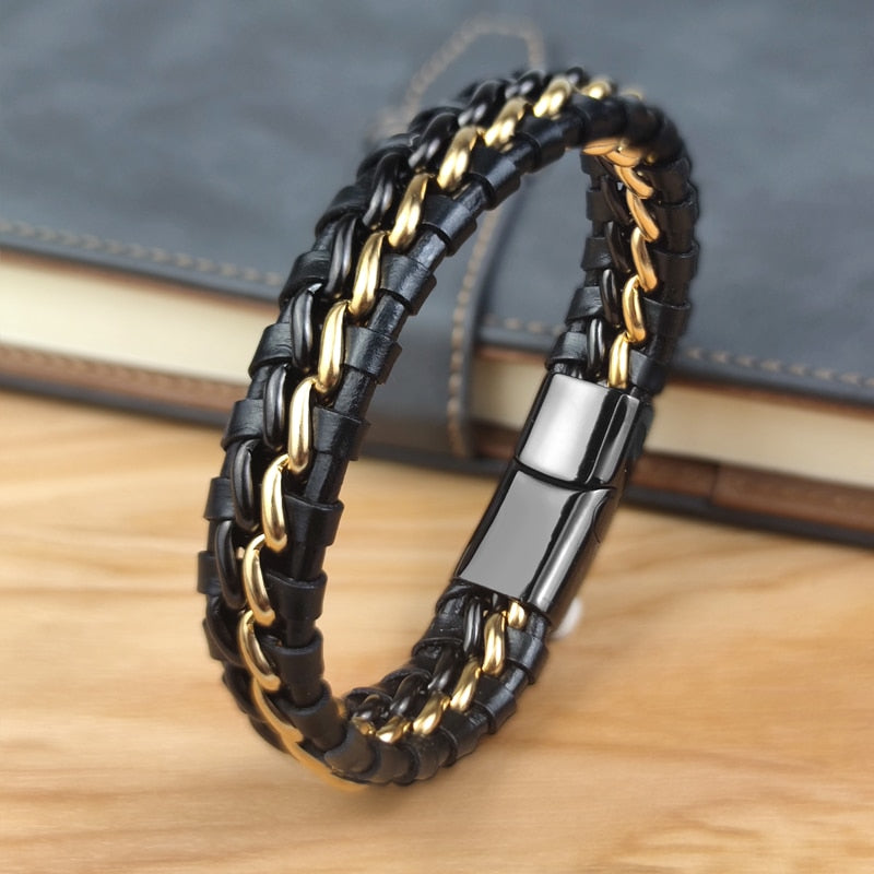 Viking Golden Bts Couple Braclet on Hand Bracelets For Women Stainless Steel Boho Men's Chain Hard Bracelets Jewelry Wholesale