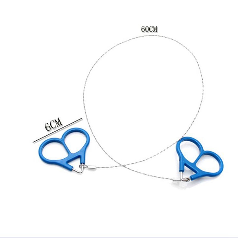 Ring Steel Wire Saw Scroll Plastic Emergency Hand Chain saw Chain Rope Saw Hunting Camping Hiking Travel Survival Tool 1Pcs