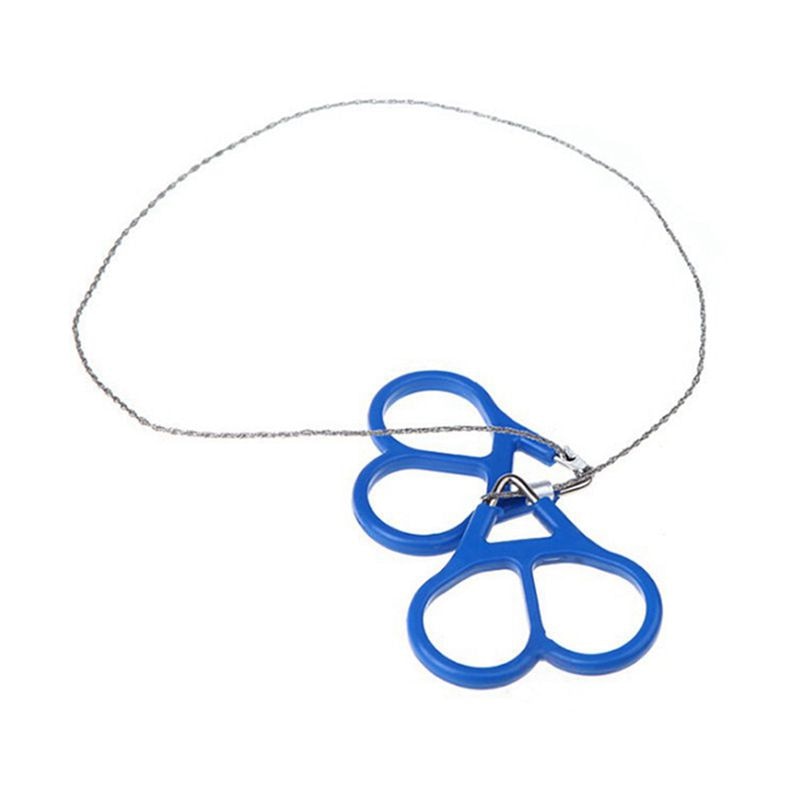 Ring Steel Wire Saw Scroll Plastic Emergency Hand Chain saw Chain Rope Saw Hunting Camping Hiking Travel Survival Tool 1Pcs