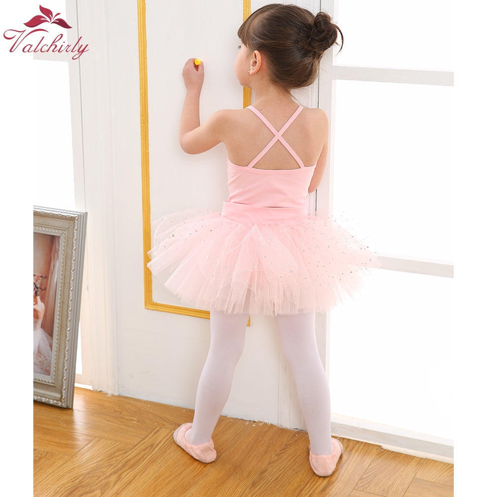 New Ballet Bodysuit Girls Dance Costumes Kids Leotard Tutu Ballerina Sparkled Ballet Clothing for girls